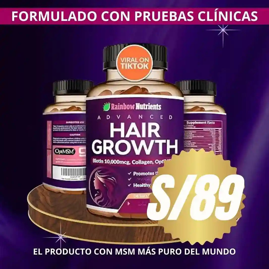 HAIR GROWTH ADVANCED (Crecimiento Avanzado del Cabello) 120 Capsulas