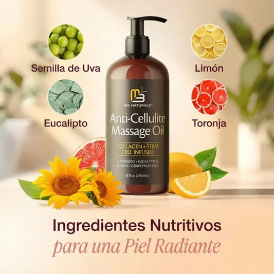 Aceite Anticelulitis con colágeno y células madre.