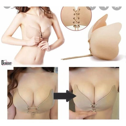 Sujetador push-up invisible sin tirantes y con adhesivo
