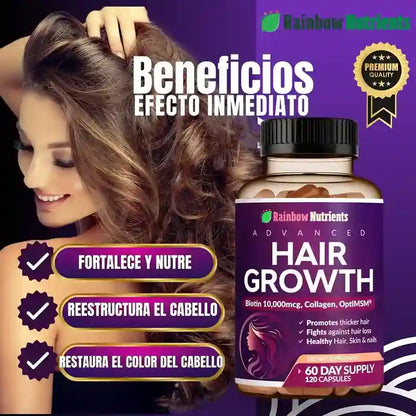 HAIR GROWTH ADVANCED (Crecimiento Avanzado del Cabello) 120 Capsulas