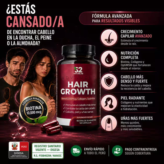 Capsulas S2 Advanced HAIR GROWTH(Cabello Frondoso y Piel Bonita)