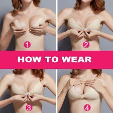 Sujetador push-up invisible sin tirantes y con adhesivo