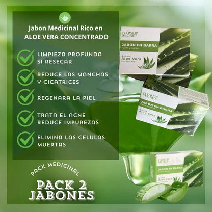 Jabón Medicinal Aloe Vera (Pack 2 Und)